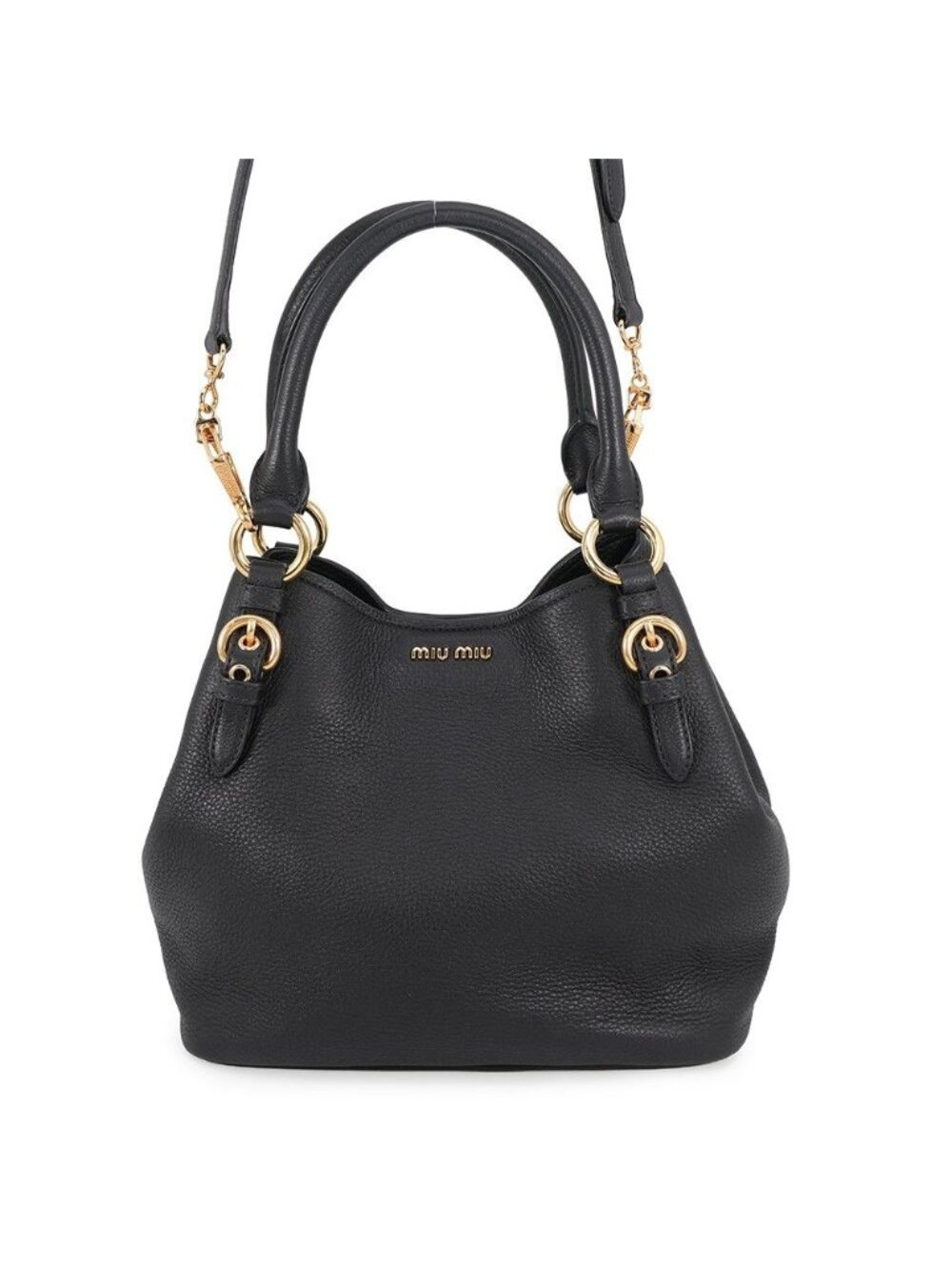 Miu Miu Handbag Leather 2-Way Black